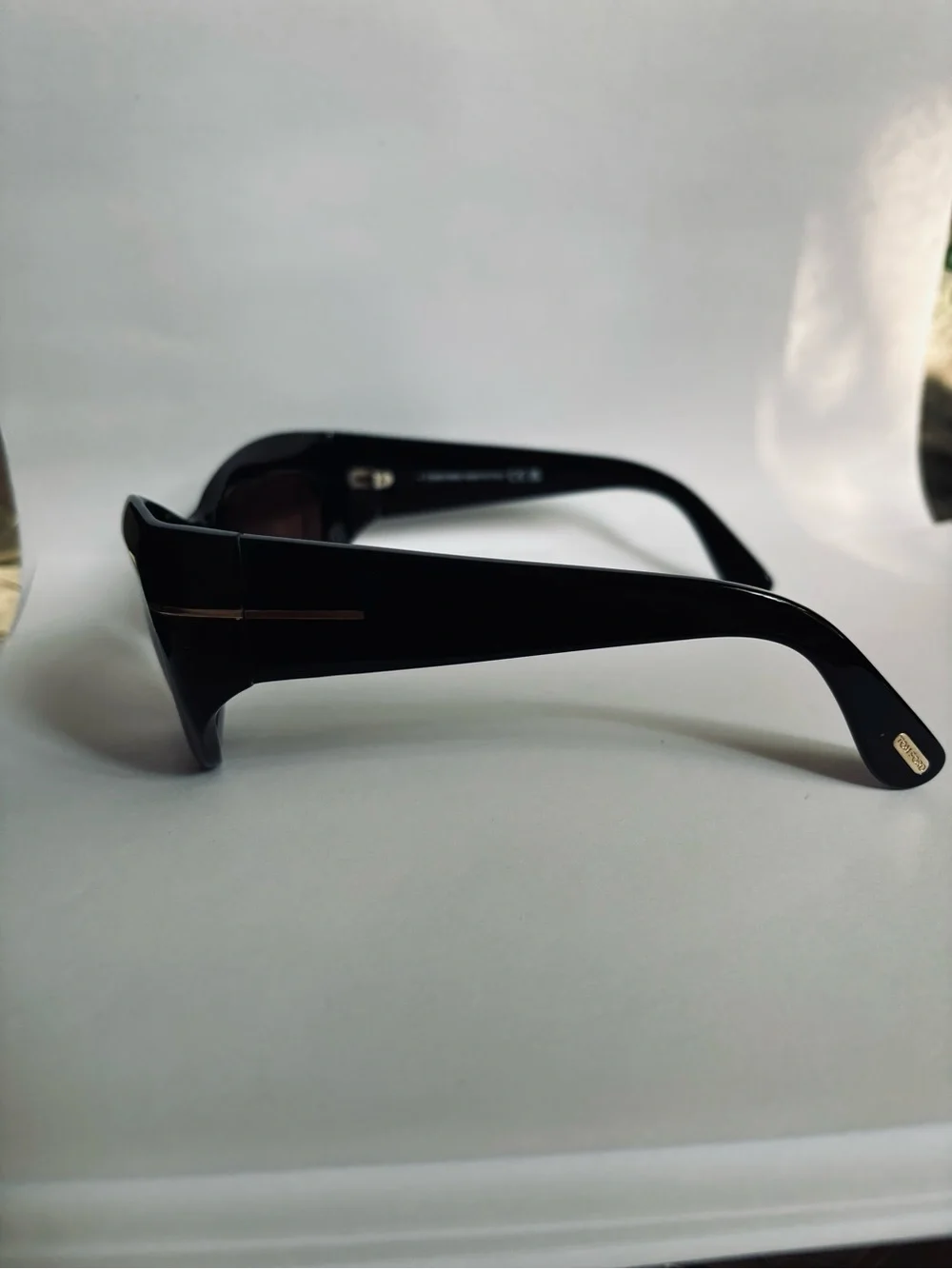 Tom Ford Black Cat-Eye Sunglasses with Gradient Smoke Lenses